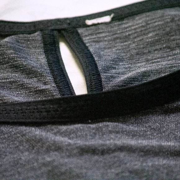 Lululemon Grey Long Sleeve Top w/Black Detail, FUN Cutouts & Reflective Trim - Picture 2 of 14